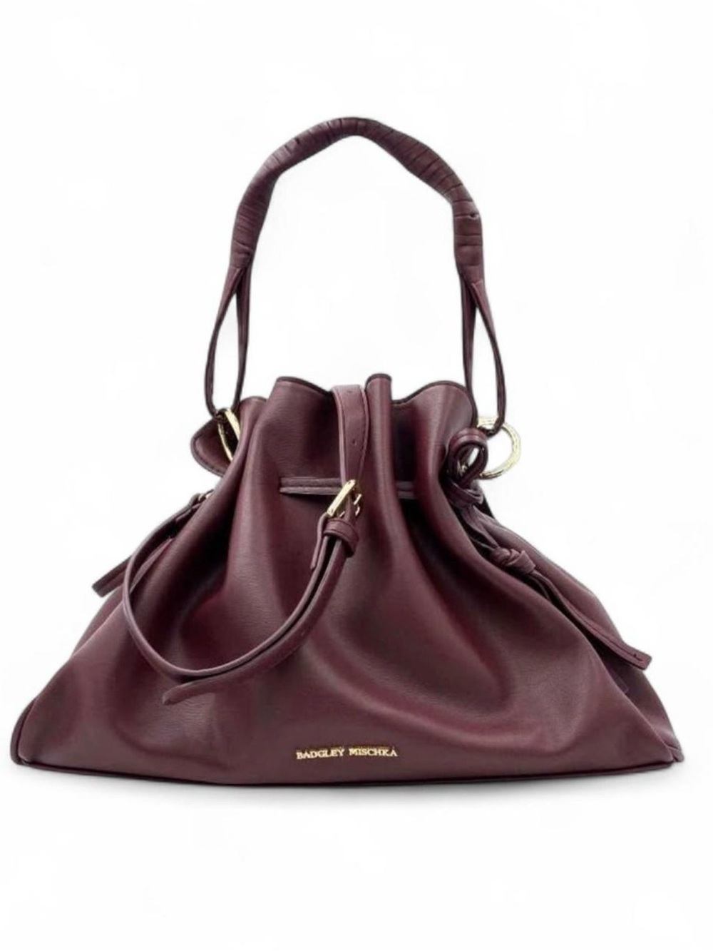 Badgley Mischka Wine Dumpling Bag New with tags Vegan Leather